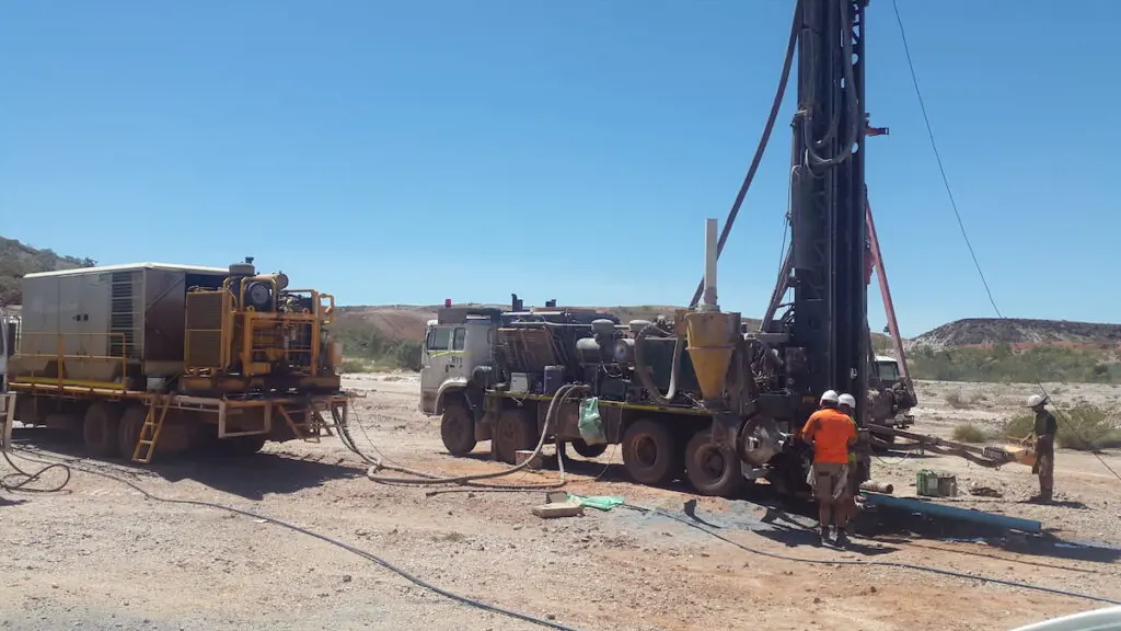 Drilling activities at an exploration site